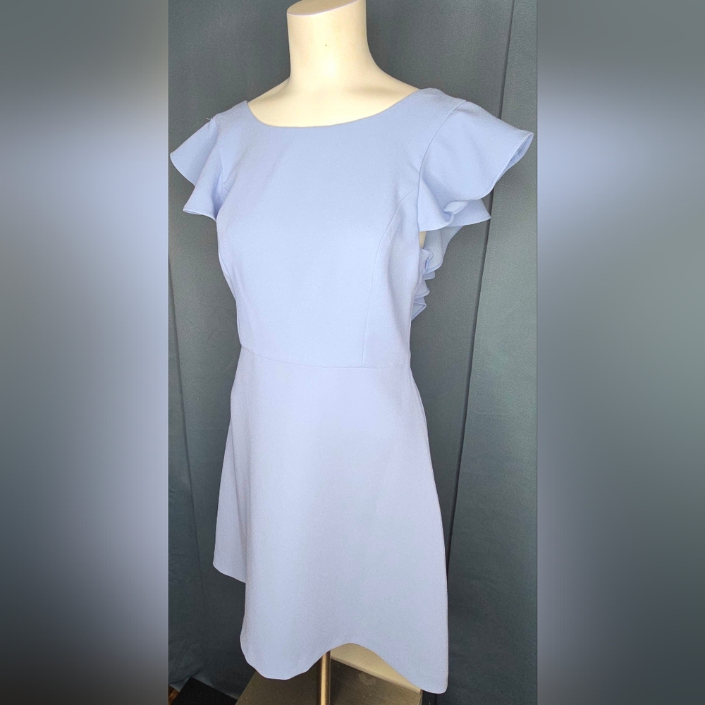 Bcbgeneration Periwinkle Blue Flutter Sleeve Fit … - image 2